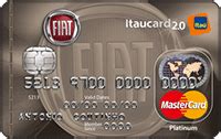 Cartão Fiat Itaucard 2.0 MasterCard Platinum Internacional.